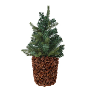 Cachepot con Pigne - Pezzi 1 - 27xH30x27cm - Bianchi Dino SpA