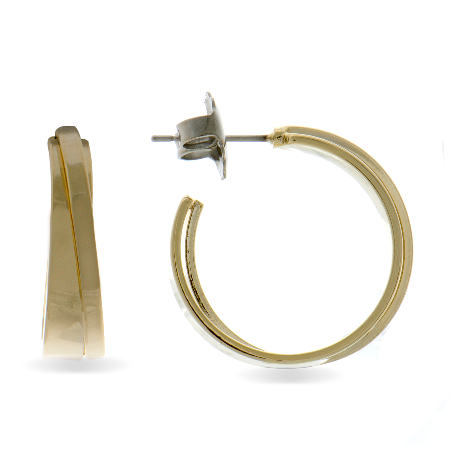 Pendientes de 21mm de diámetro acabado oro amarillo de 18K
