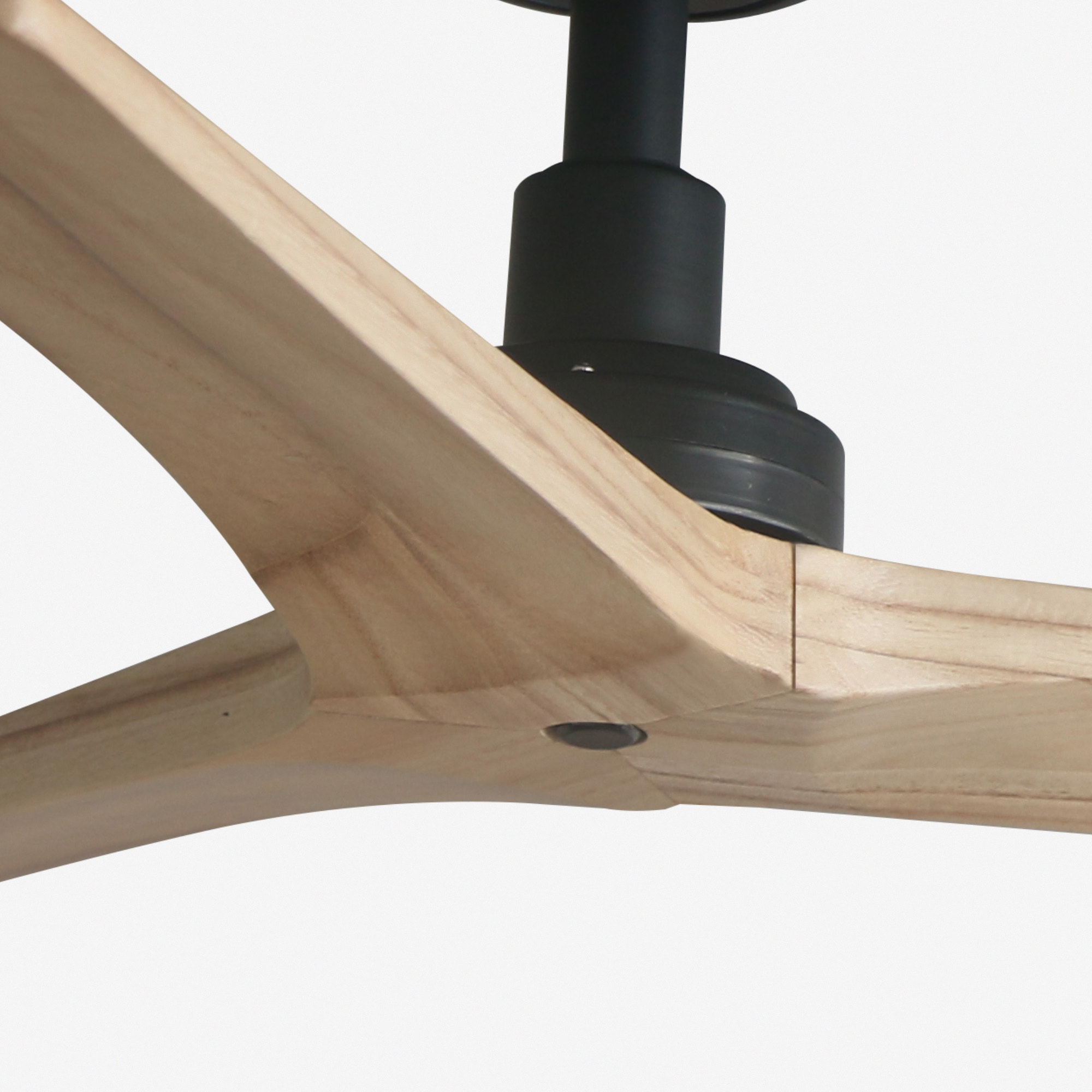 KLIM S Ventilateur de plafond noir/bois chêne TUYA