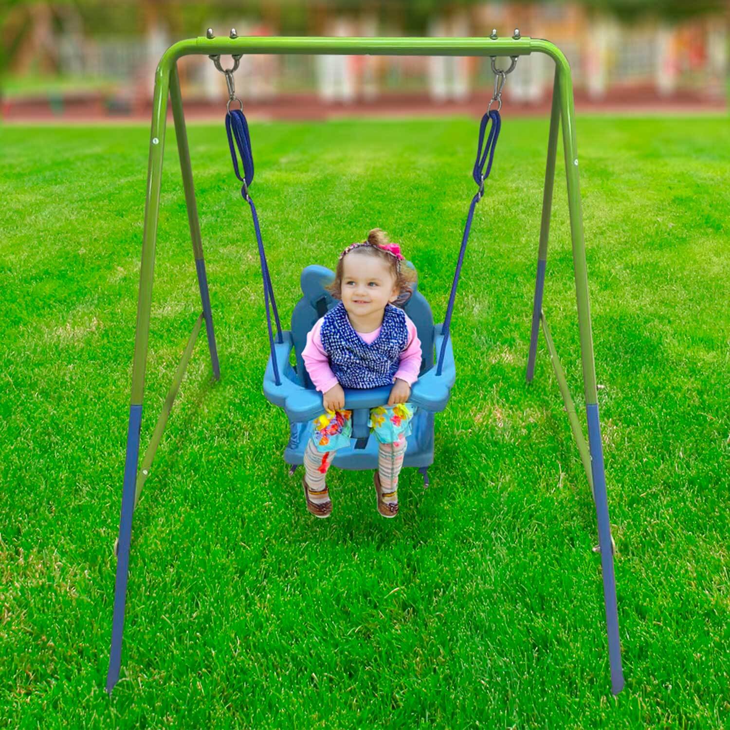 Allegra Mini - Altalena da giardino per bambini 6-36 mesi, con cinture di sicurezza