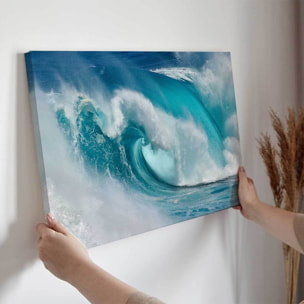 Tableau mer Tube bleu Toile imprimée