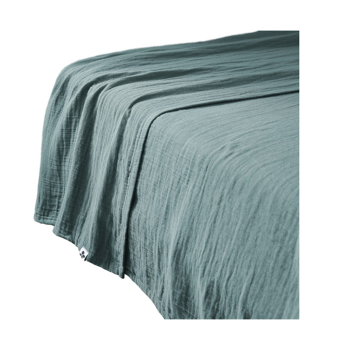 Drap plat en gaze de coton 240 x 300 cm - GAIA