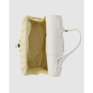 Bolso - Blanco - Medida: 20 cm x 15 cm x 9 cm