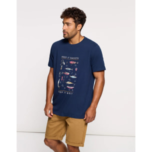 Camiseta Manga Corta Azul Marino - Nichols