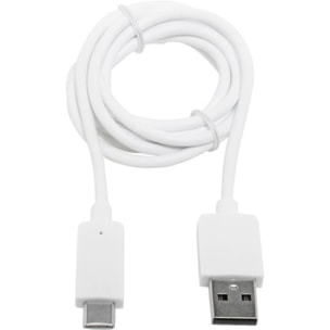 Câble USB C ESSENTIELB vers USB 1M Blanc compatible iPhone 17 16 15 Pro Max et Samsung Galaxy S25 S24 Ultra