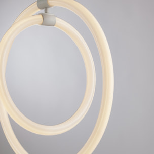 Lampadario a sospensione HALO bianco in metallo con diffusore in acrilico 50 W 4000 K (luce naturale)