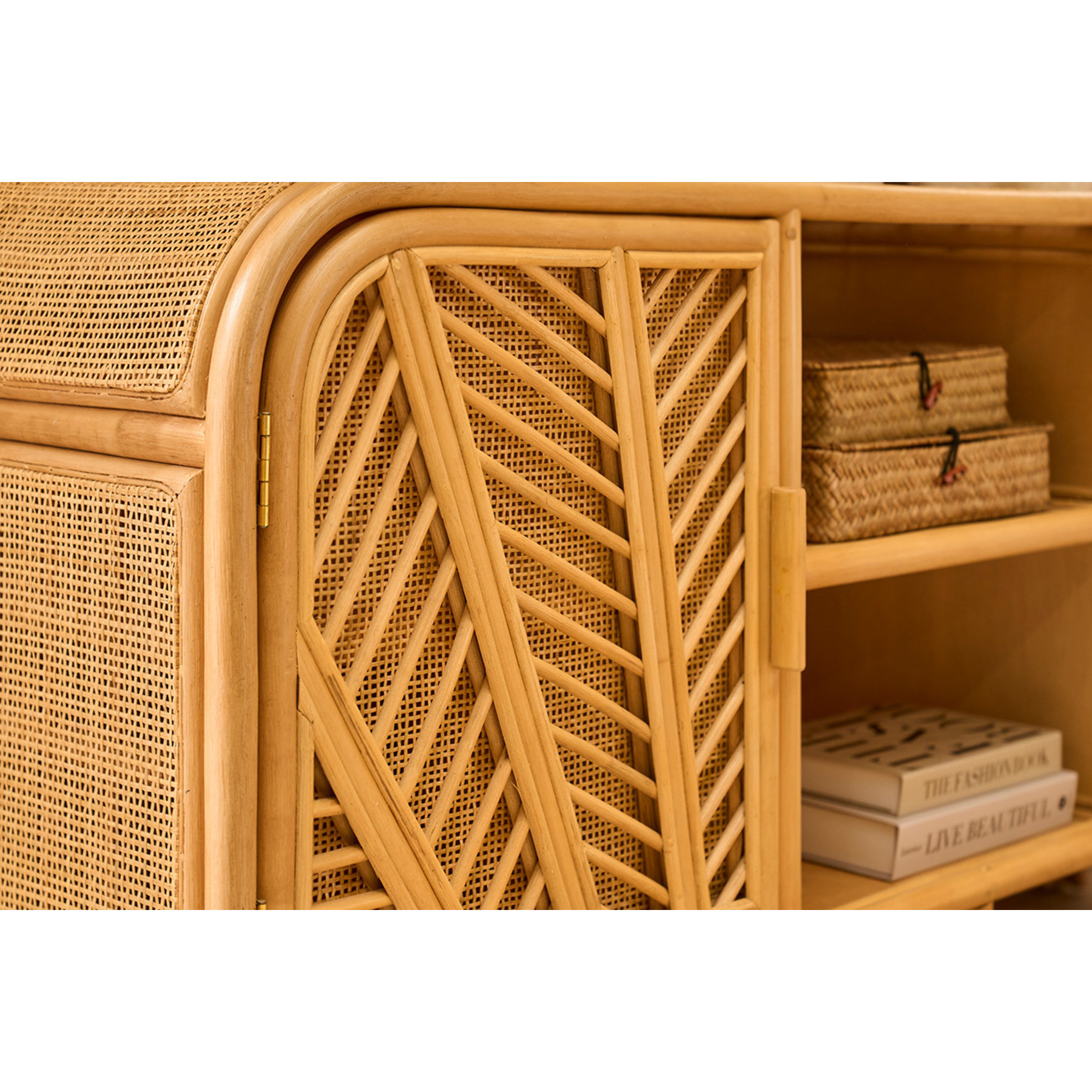 Buffet vintage en rotin 2 portes L150 cm GALON