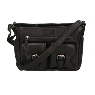 Borsa a tracolla unisex in Vera Pelle Borsa Fashion 27x19x10 cm