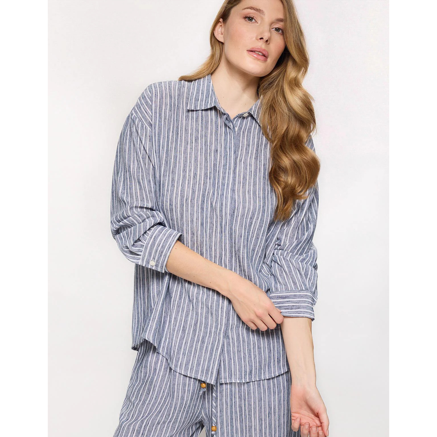 Blusa Manga Larga Azul - Bitania