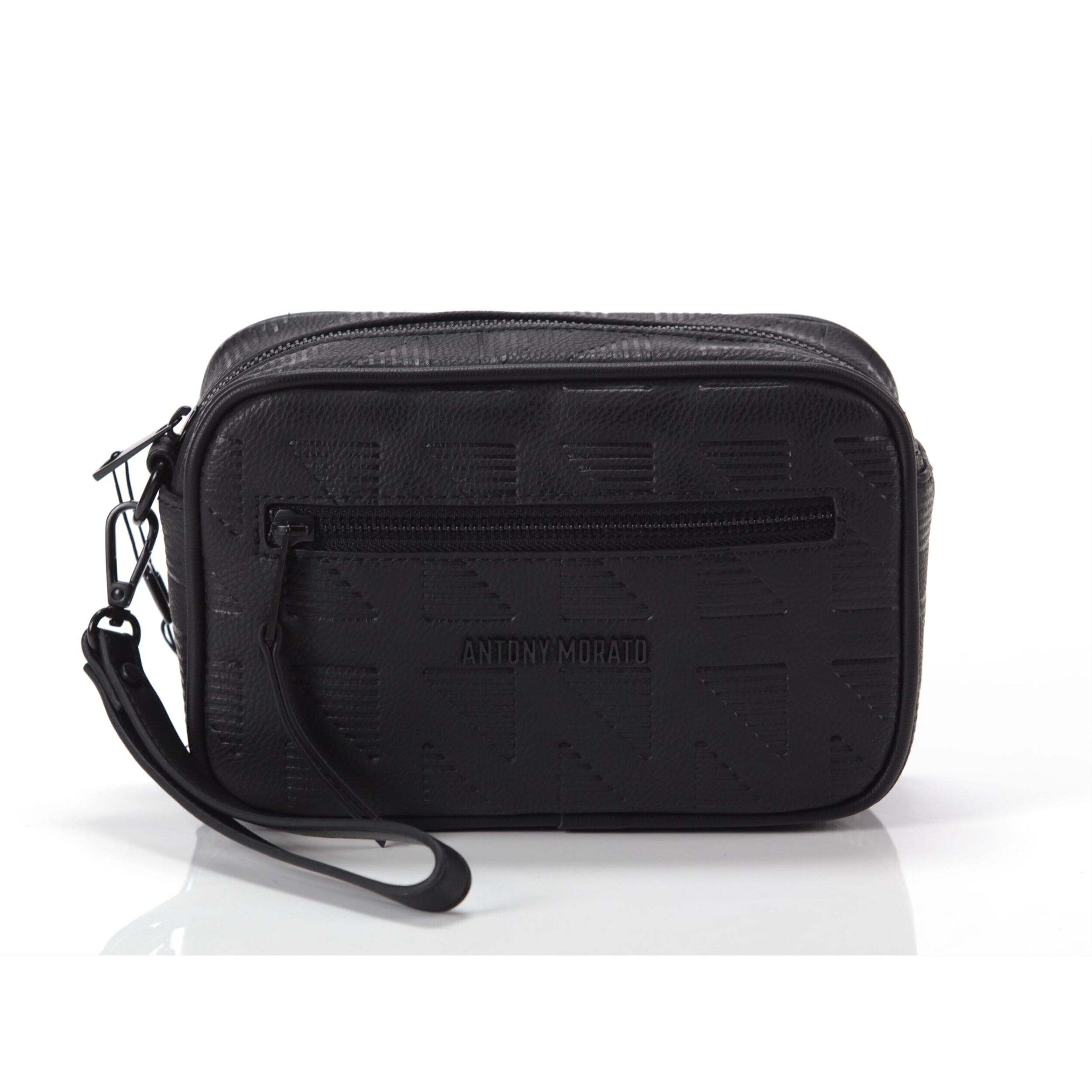 Borse Antony Morato Pouch In Tumbled Pu Stampato Nero Nero