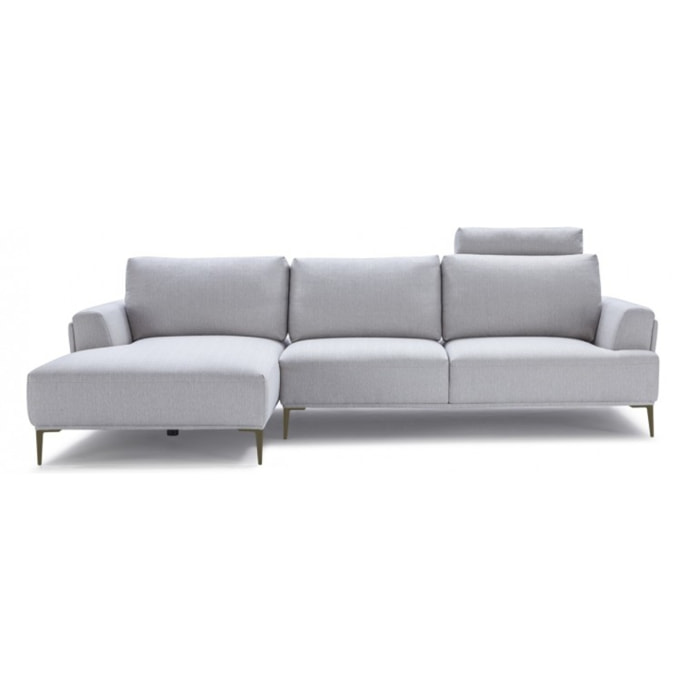 Canapé d'angle gauche en tissu dossiers avance-recule - 2 coloris - LUGANO