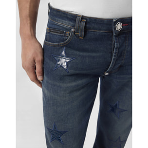 PHILIPP PLEIN Super Straight Cut Jeans Cocco Stars