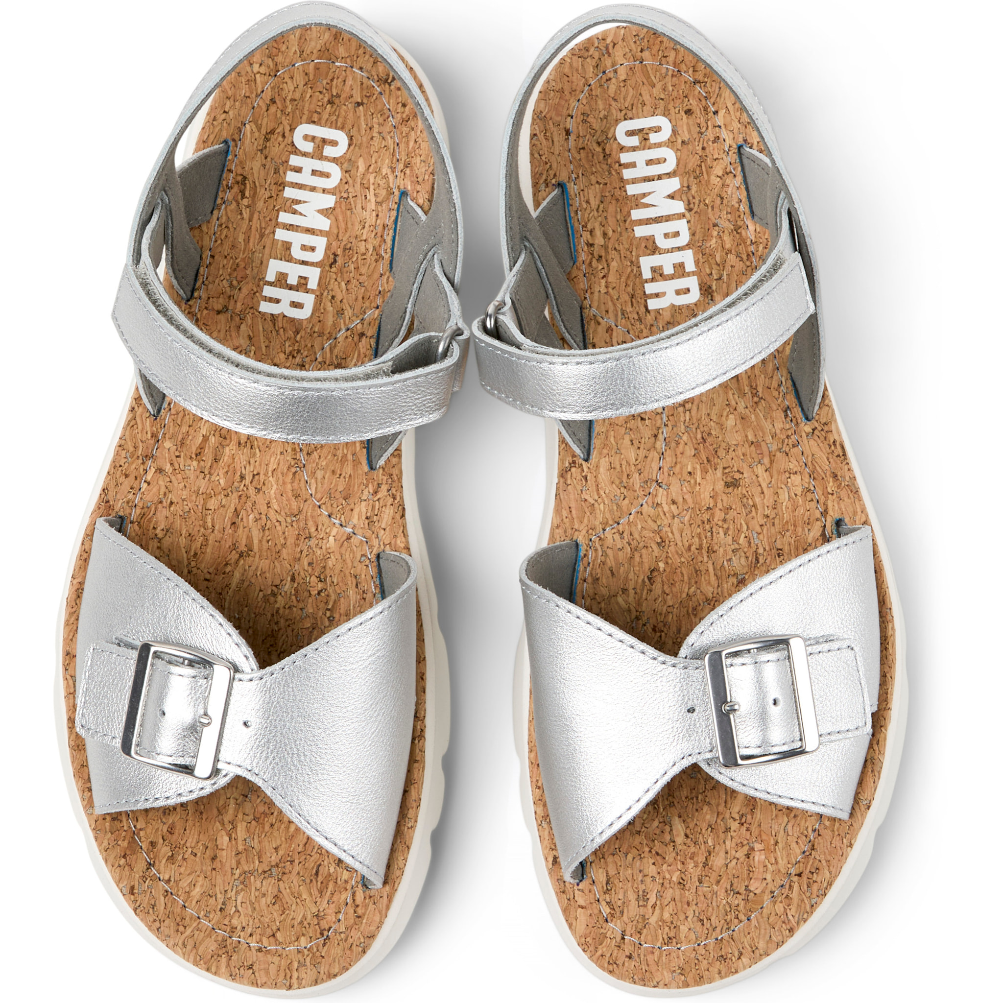 Sandalias - CAMPER Oruga Sandal - Gris - Cuero liso