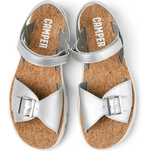 Sandalias - CAMPER Oruga Sandal - Gris - Cuero liso