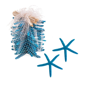 Stelle Linckia Laevigata 15 Pezzi. Larghezza 7/9 Cm - Pezzi 2 - 8X10X8cm - Colore: Blu - Bianchi Dino - Conchiglie Decori E Stelle Marine