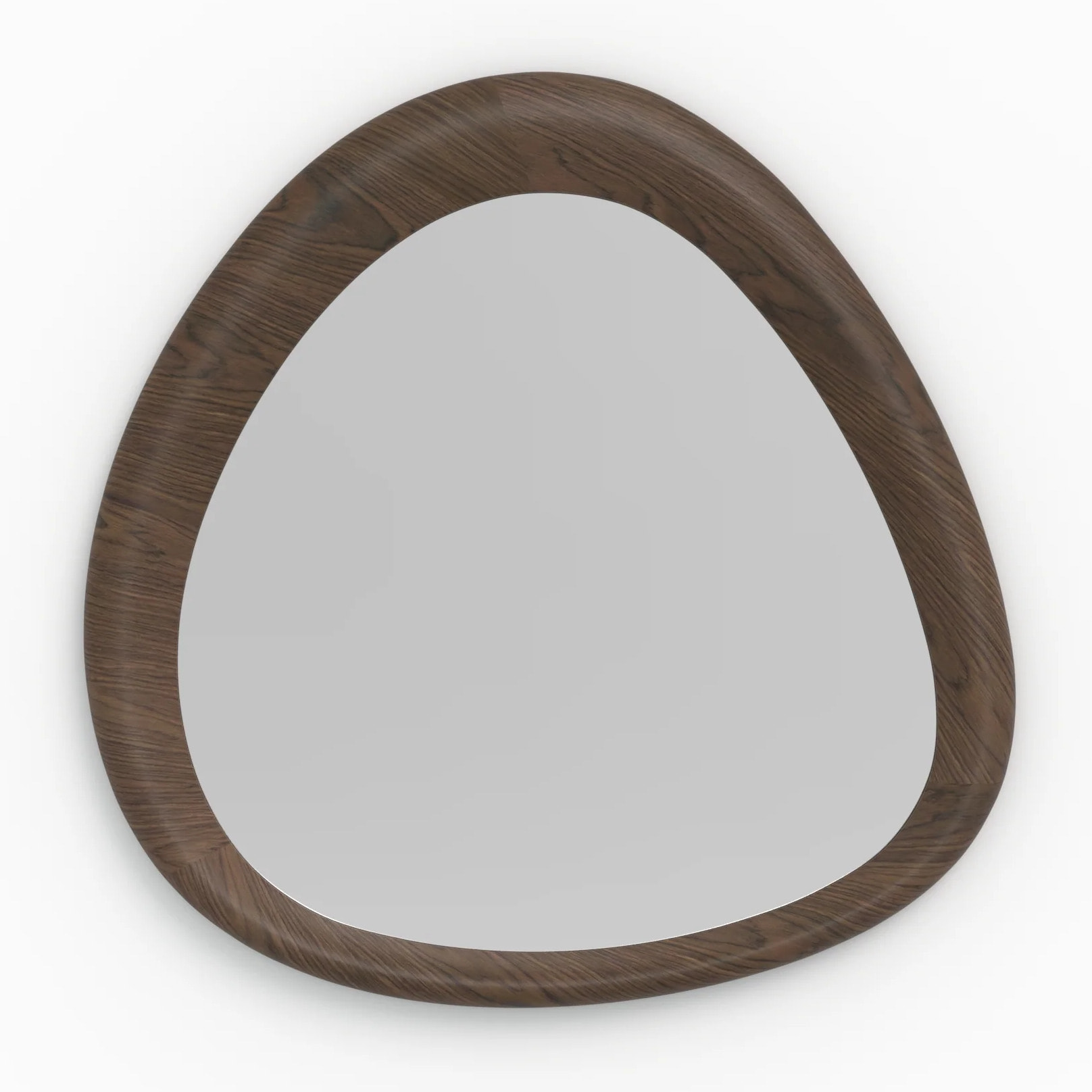 Miroir organique en placage noyer, D100 cm - Yoko