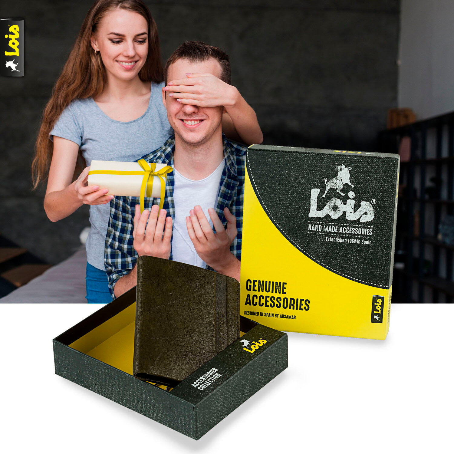 Cartera Hombre Piel Lois Eagle Marron