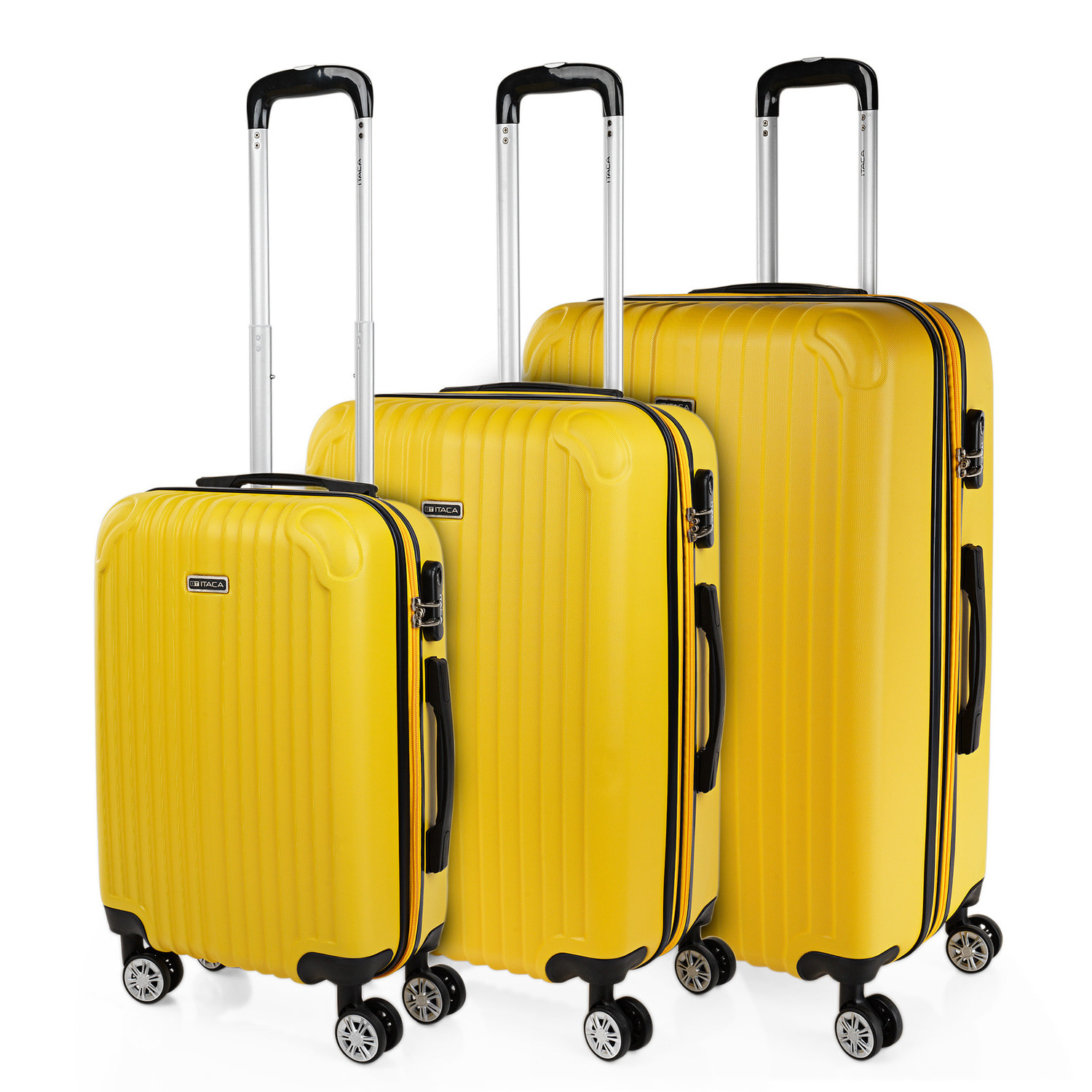 Maleta Itaca Sevron Set De 3 Unidades Amarillo