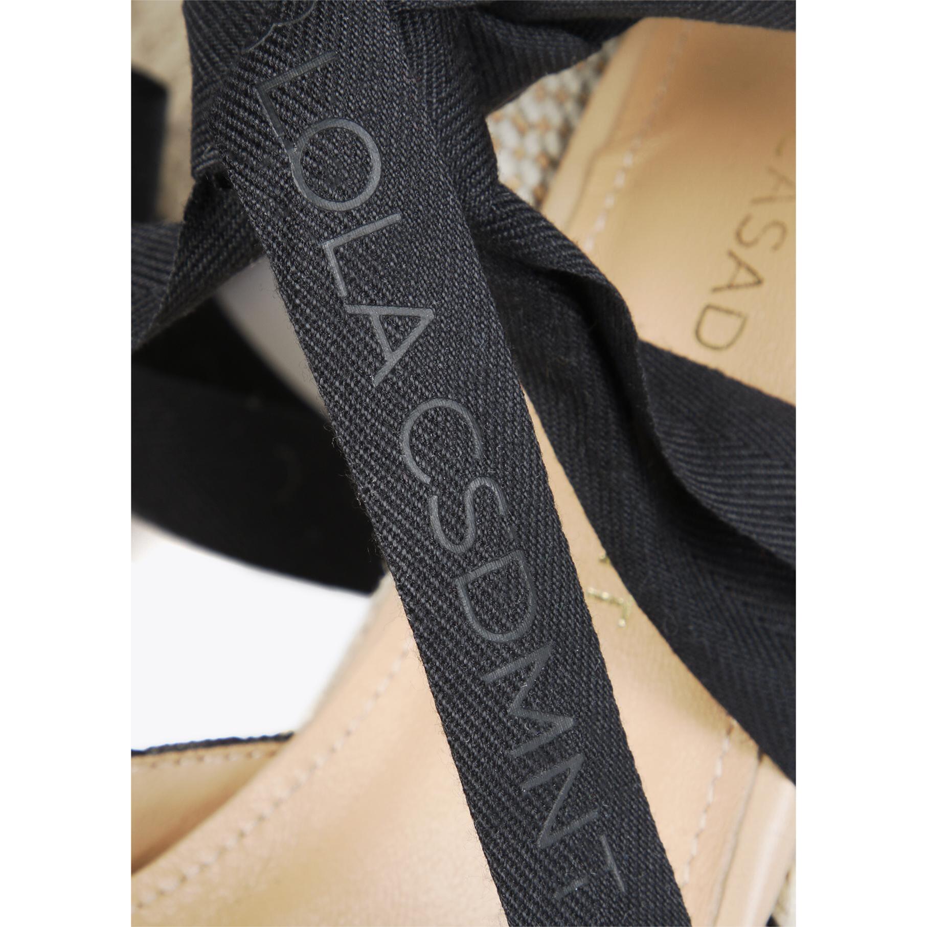 Zeppe effetto fibra naturale monogramma