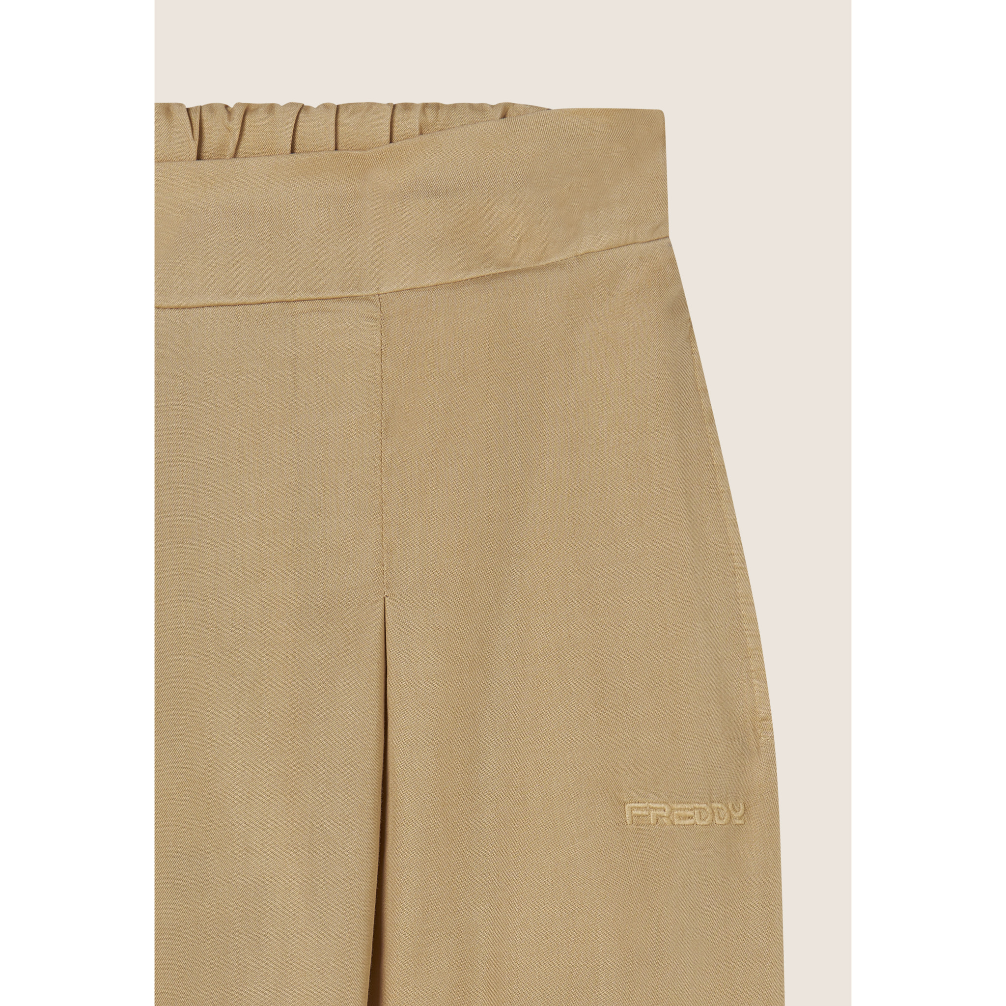 Pantaloni in Twill di Lyocell lunghezza cropped
