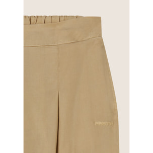 Pantaloni in Twill di Lyocell lunghezza cropped