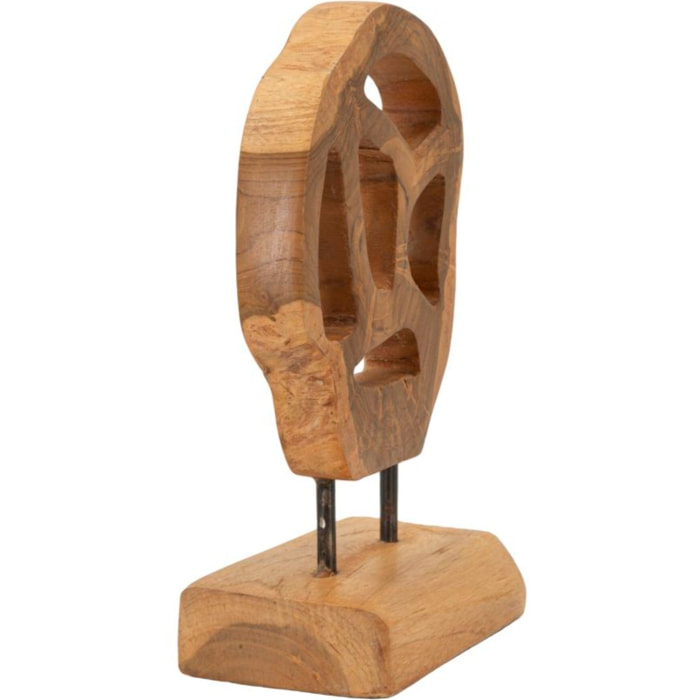 SCULTURA LUBANG IN TEAK RICICLATO CM 18X10X27 (PEZZI UNICI - NON RIP. IN SERIE)