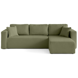 Housse en tissu bouclette pour canapé déhoussable Topaze - Vert