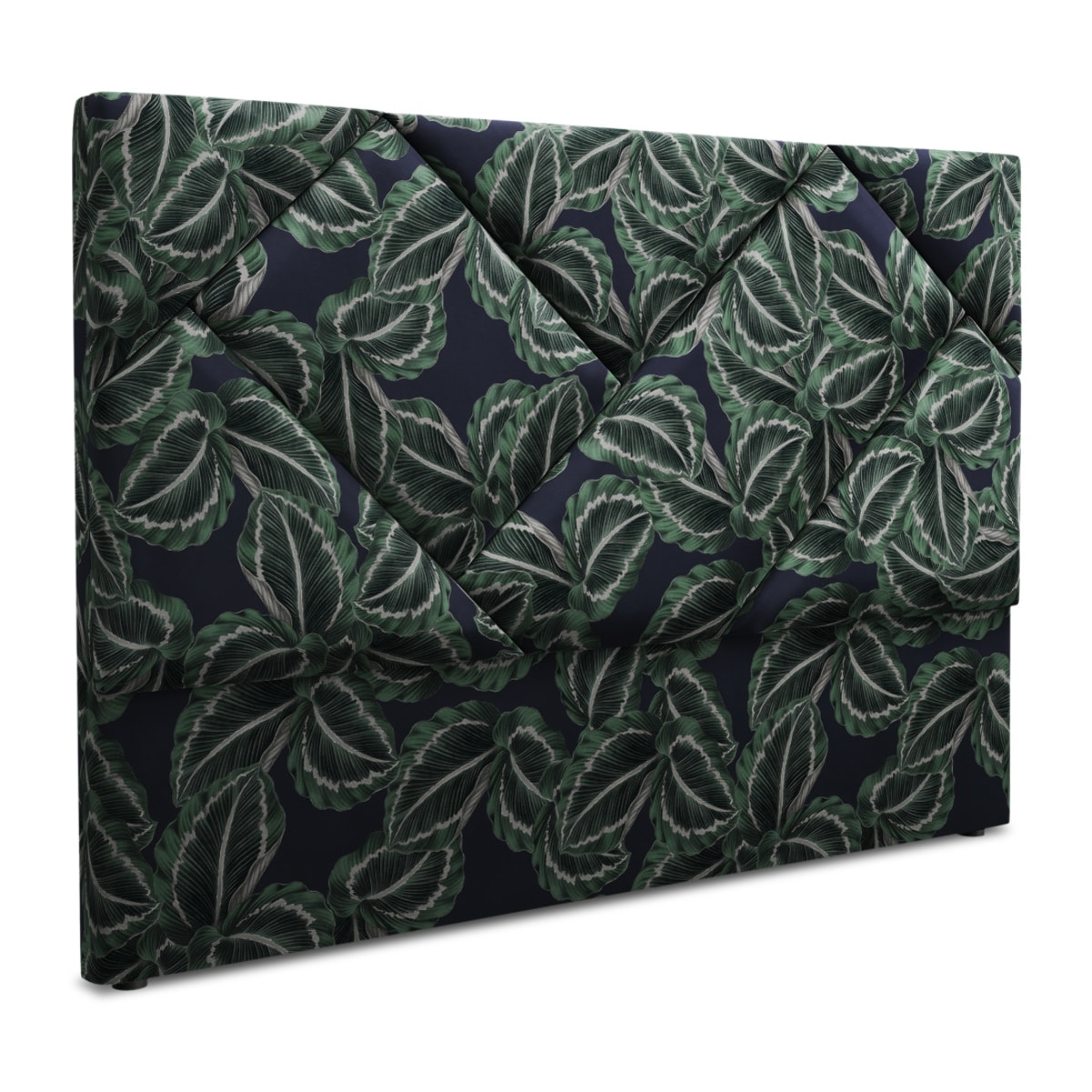 Tête de lit "Alpilles" 140x120cm en velours motif de la jungle