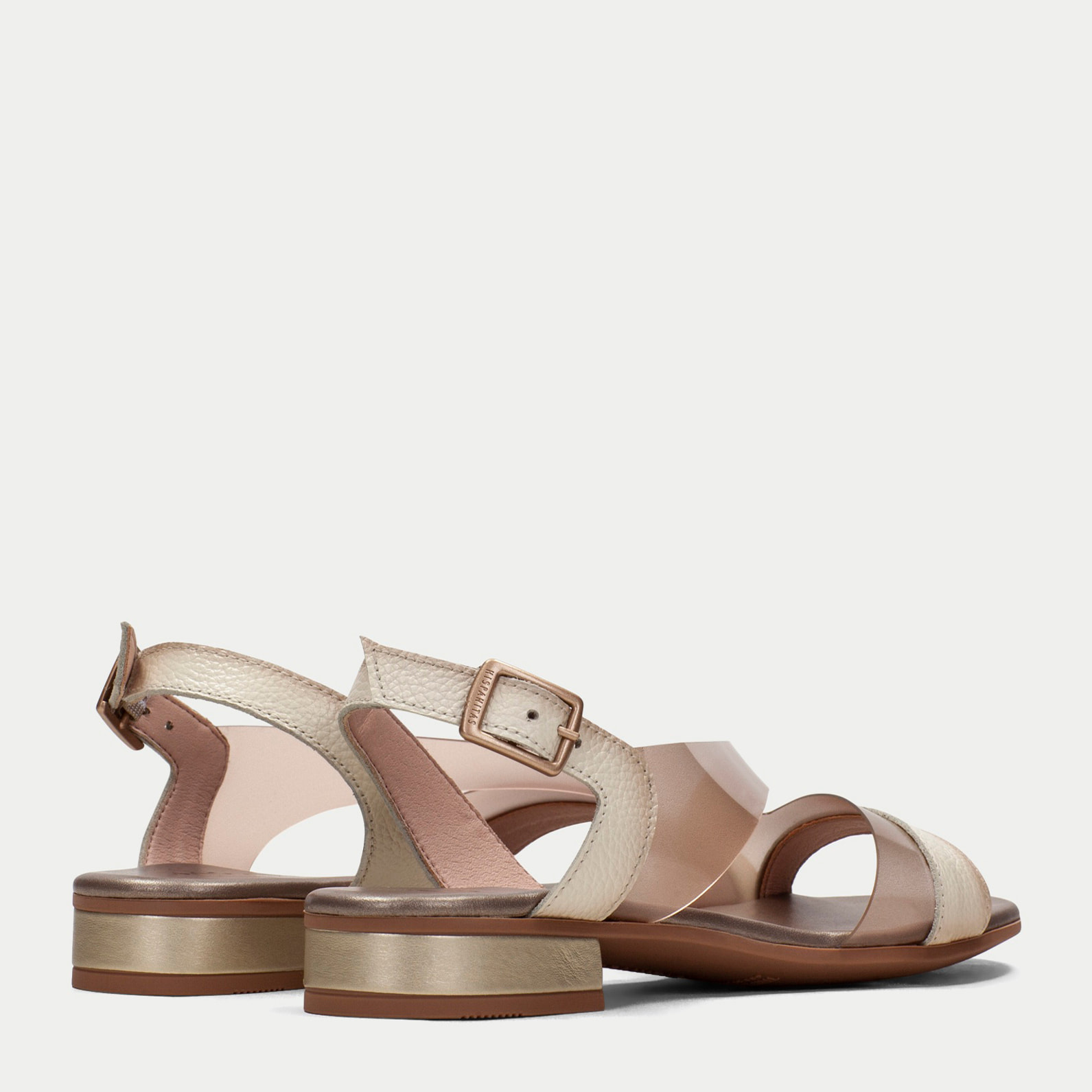 Sandalia Plana Lena Crema 2,5 cm