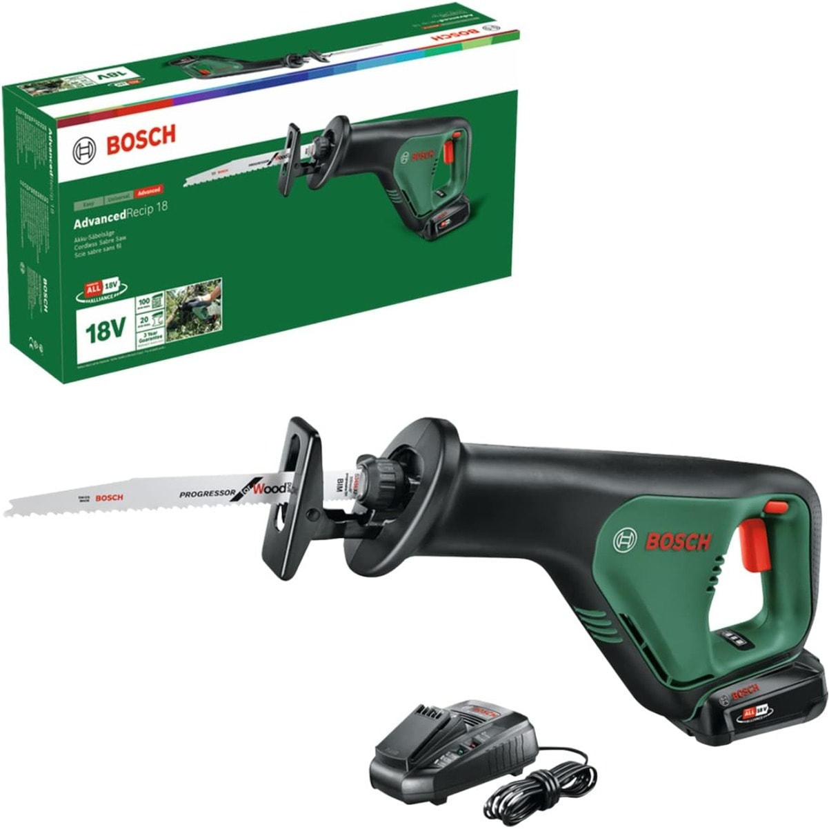Sierra sable BOSCH Advanced Recip 18 + 1 batería 2.5Ah - 06033B2403