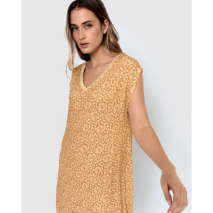 Vestido corto soft diya ocre