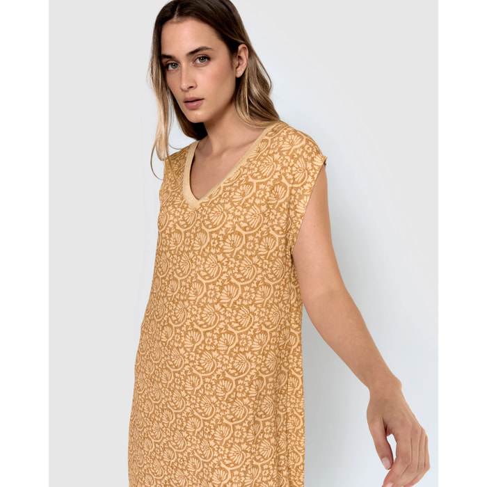 Vestido corto soft diya ocre