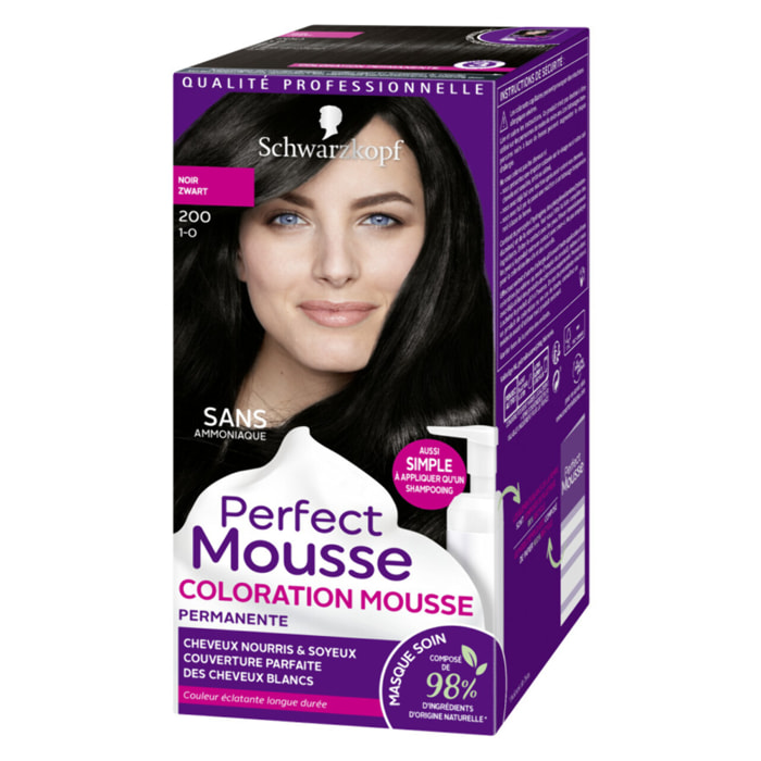 Perfect Mousse - Coloration Permanente - Noir 200