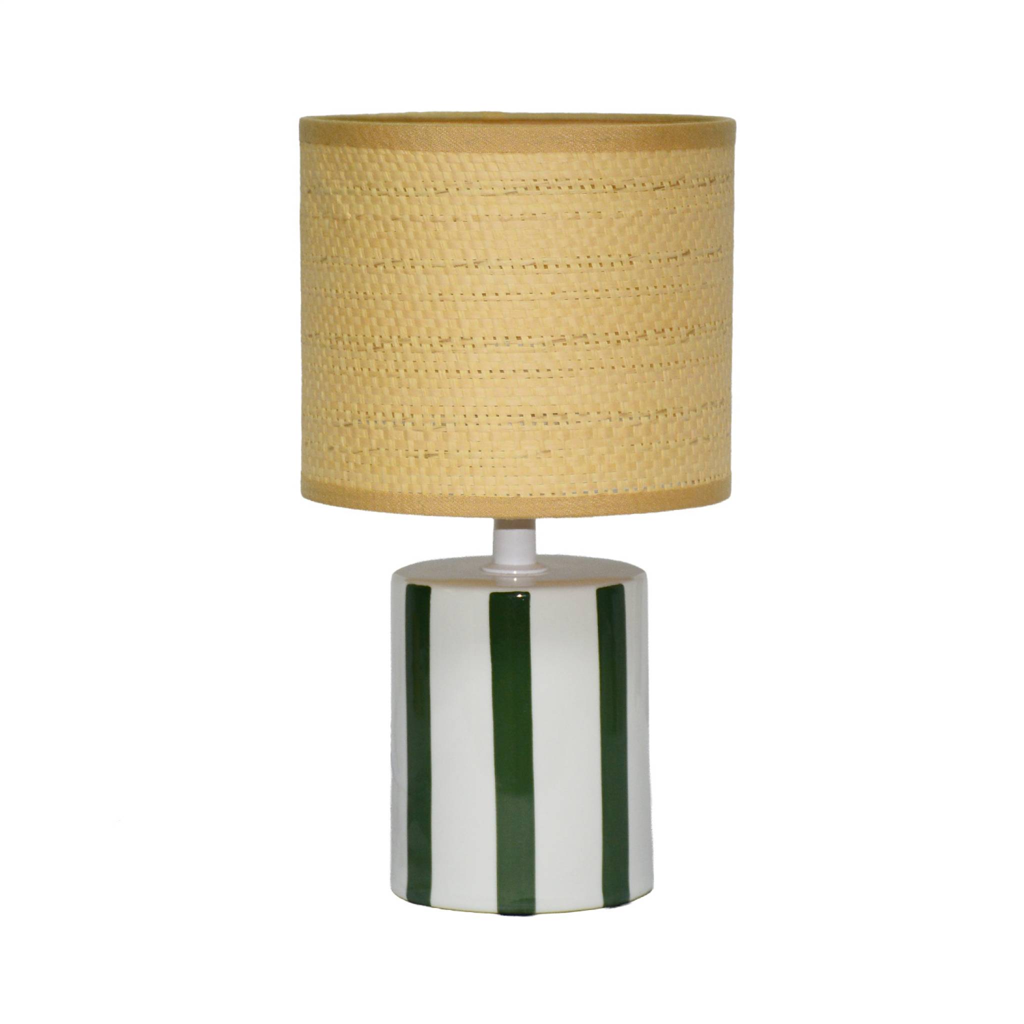 Lampe de table intérieur céramique vert H 28cm - Aurore