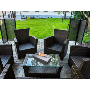 Quemador de acero para chimenea de etanol con fibra cerámica y tapa para regular la llama 1L NB10 PURLINE