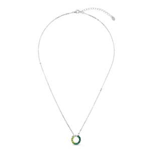 Collana in Argento 925 con Pendente in Cubic Zirconia Verdi