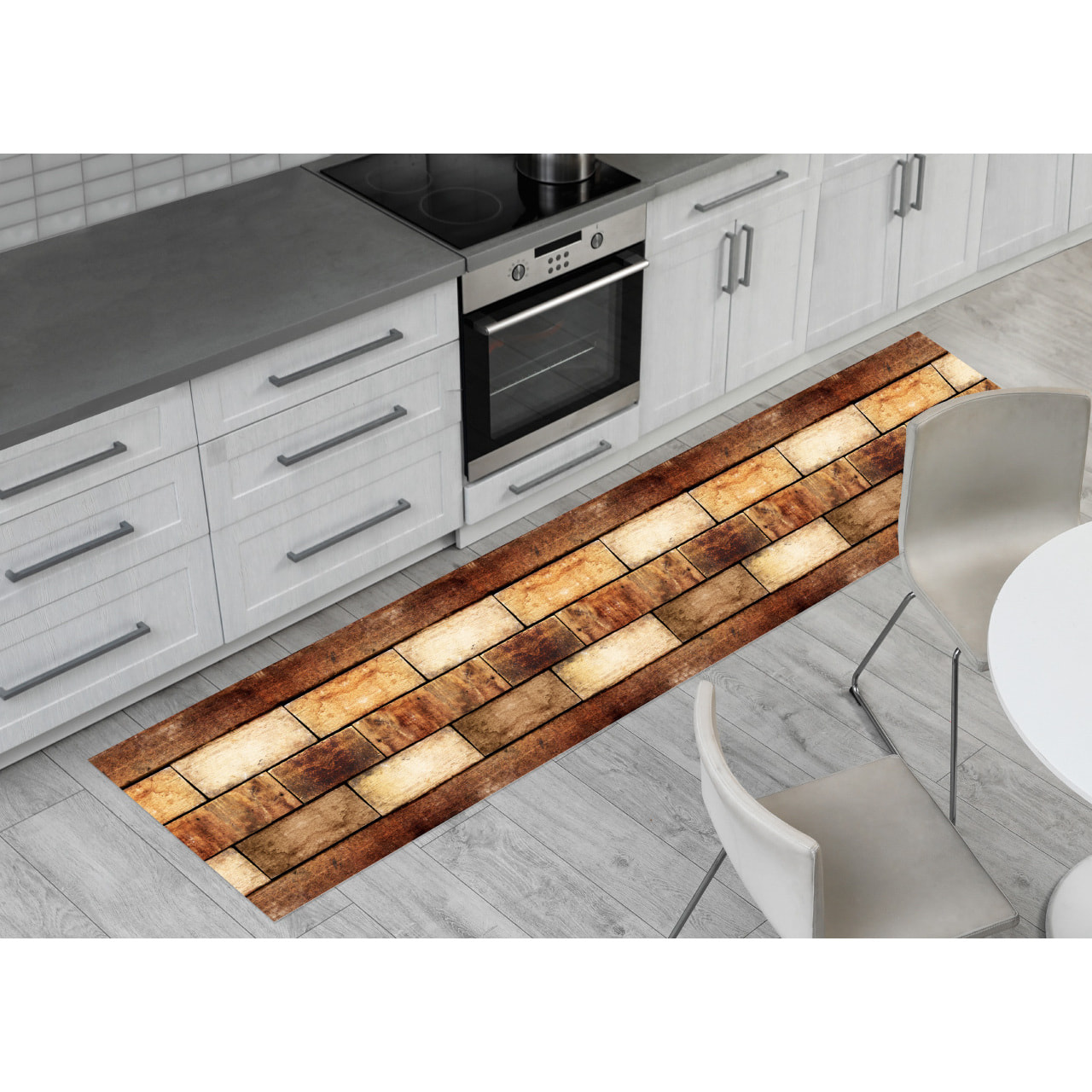 Tappeto Passatoia Corsia Cucina Ingresso Antimacchia Disegno Tassello 3264