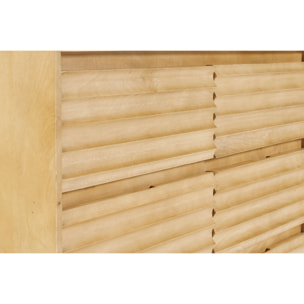 Commode en bois manguier massif 6 tiroirs L110 MATCHA