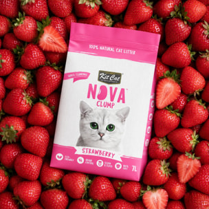 Kit Cat Arena Eco Nova Clump - Strawberry 7 L Arena para gatos - Dulce y Frutal Suave
