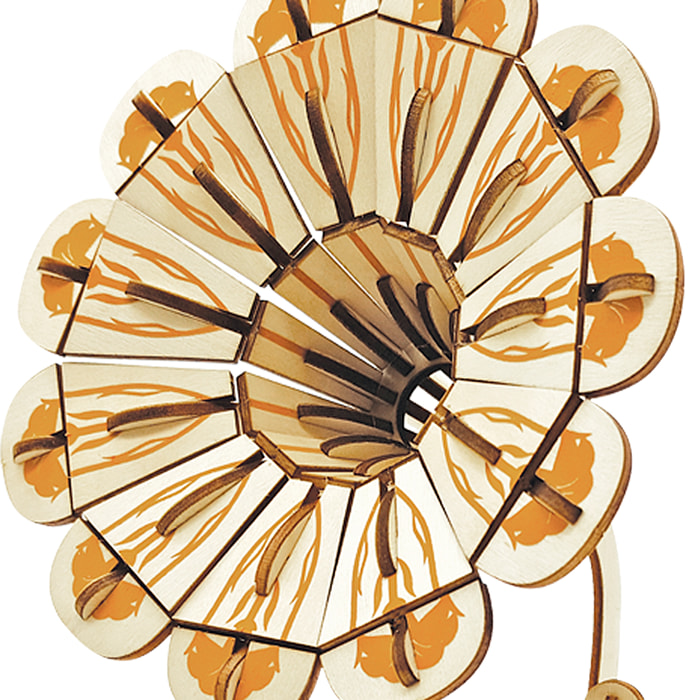 Maqueta 3D de madera. Fonógrafo. 140 piezas.