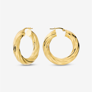 Orecchini a Cerchio Torchon Diametro 3cm