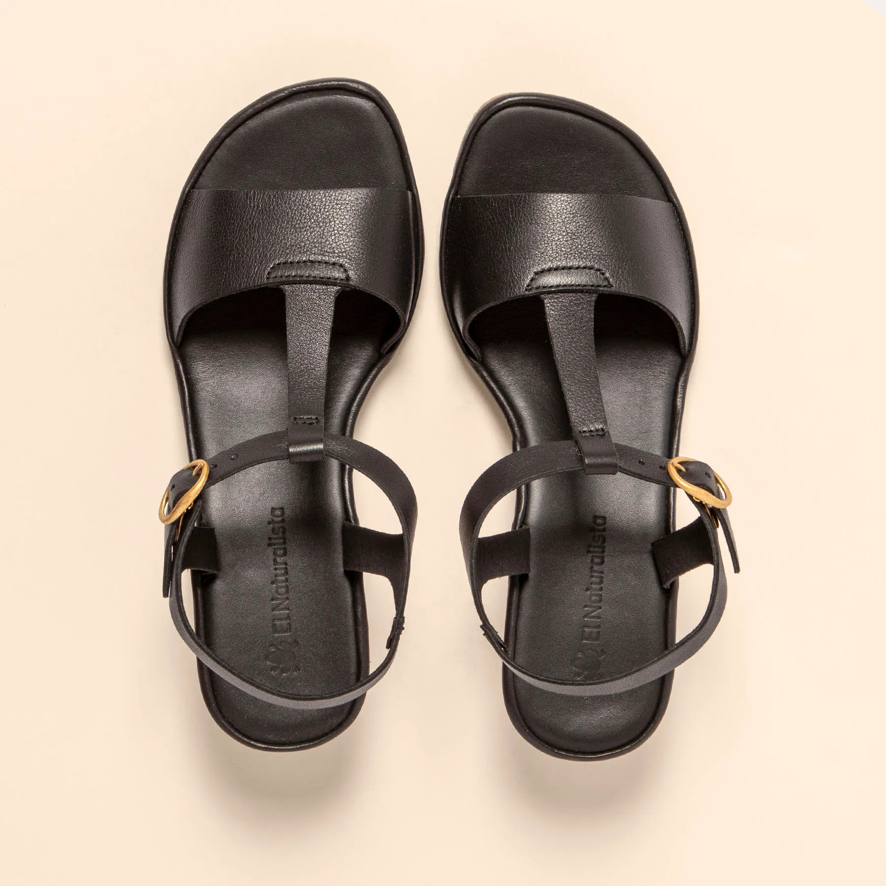 Sandalias con tacón N853 SOFT NAPPA BLACK/ GAIA color Black