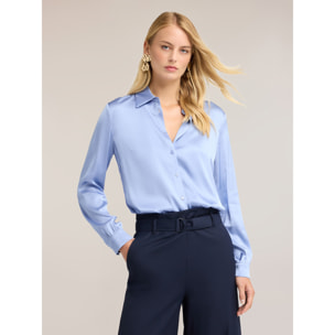 Motivi - Camisa de satén - Light - blue