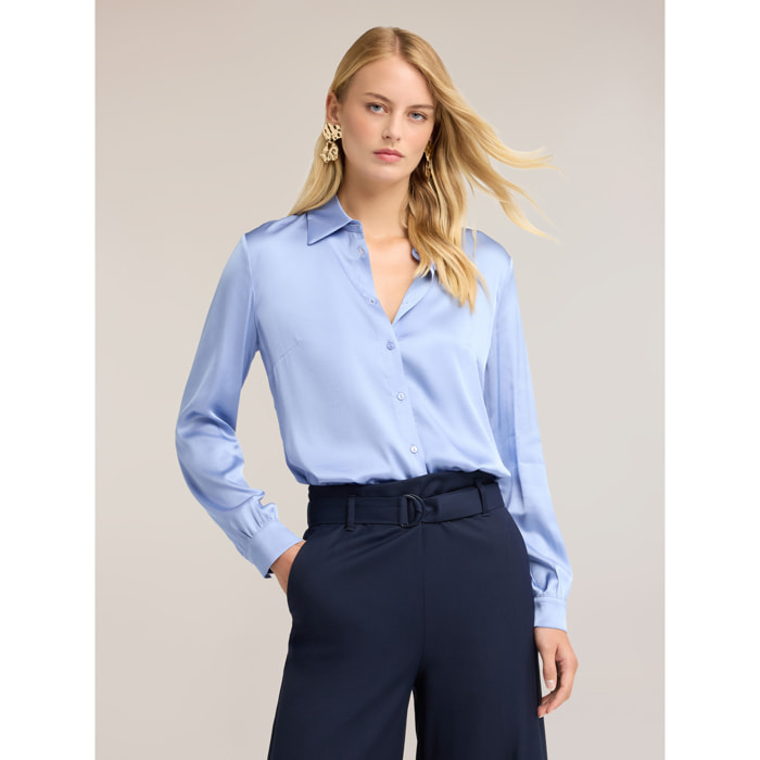 Motivi - Camisa de satén - Light - blue