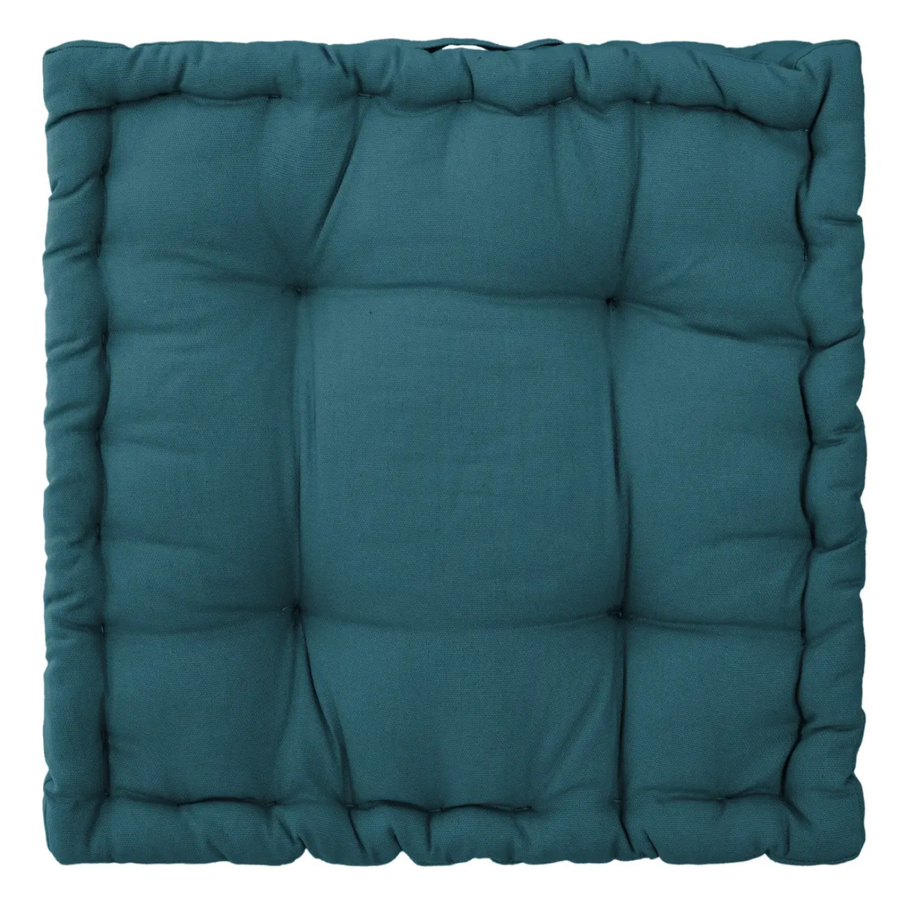 Coussin de sol "Otto" bleu canard 40x40cm