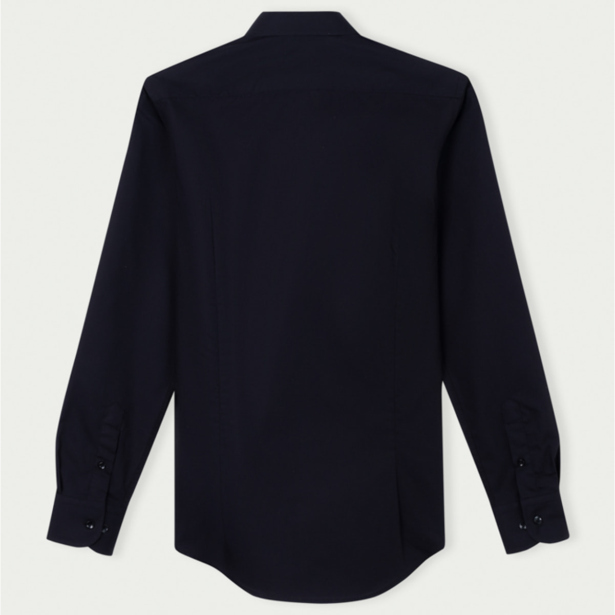 Camicia Uomo 1 Bottone Francese Slim Cotone Unito Nero