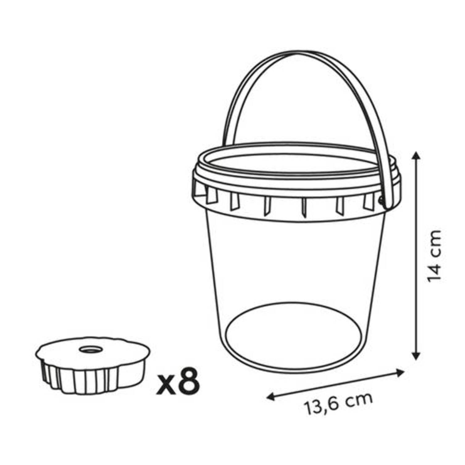 8 tampons à pbiscuits Anniversaire blanc