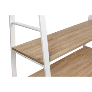 Perchero-burro Nature melamina-metal roble-blanco 170x110x50 cm