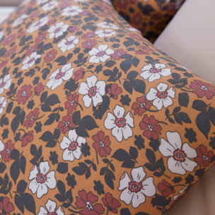 Parure housse de couette imprimé 100% gaze de coton - verone