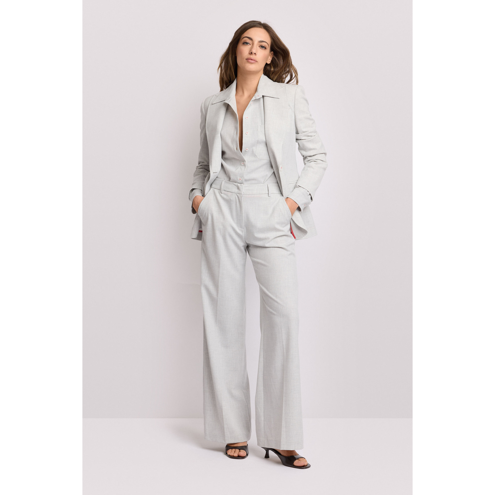 Kocca - Pantaloni sartoriali wide-leg Donna, Tinta unita